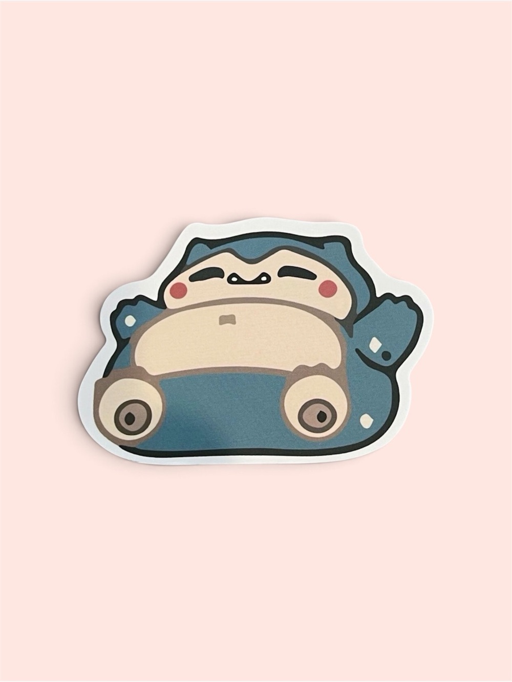 Chibi Pokemon Lounging Snorlax Sticker | Kawaii Anime Vinyl Decal